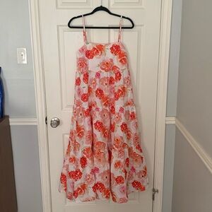 CHARLIE HOLIDAY LINEN COTTON FLORAL SUNDRESS